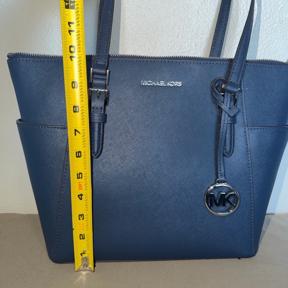Michael Kors Navy Blue Tote - Picture 8 of 11